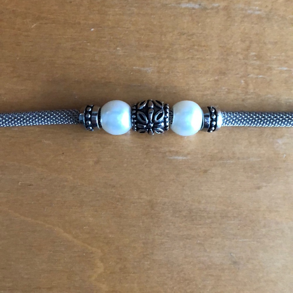 Silver tone bracelet